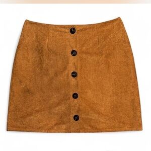 Faux Suede Mini Skirt